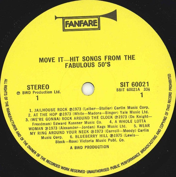 Unknown Artist : Move It - Hit Songs From The Fabulous 50's (LP)