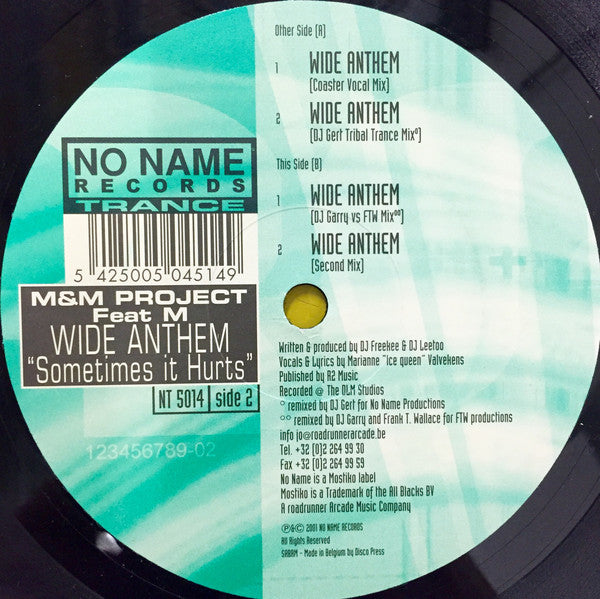 M & M Project : Wide Anthem (Sometimes It Hurts) (12")