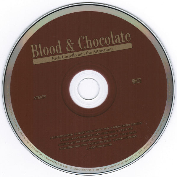 Elvis Costello & The Attractions : Blood & Chocolate (CD, Album, RE)