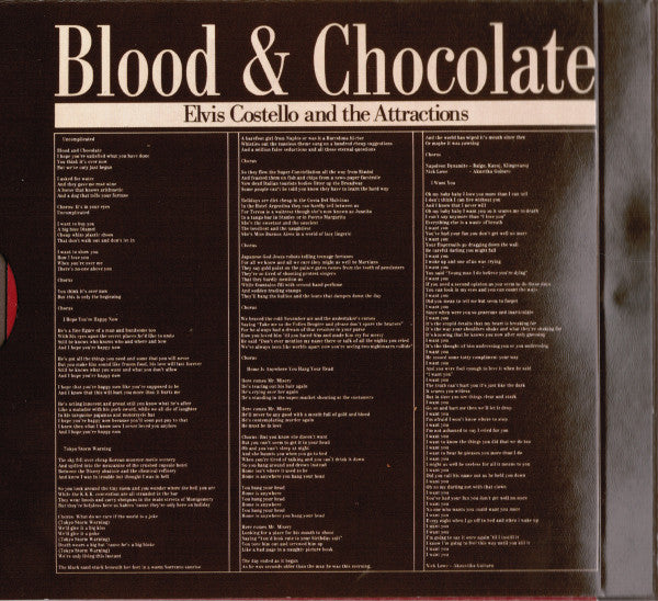 Elvis Costello & The Attractions : Blood & Chocolate (CD, Album, RE)