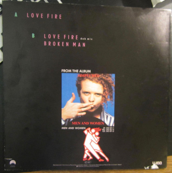 Simply Red : Love Fire (12", Maxi)