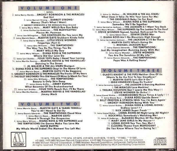 Various : The Motown Story - The First Twenty-Five Years (3xCD, Comp)