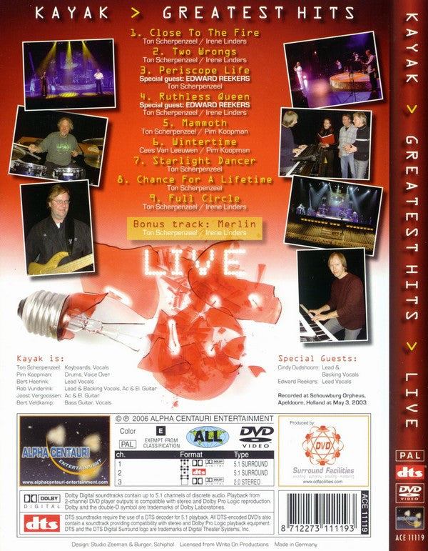 Kayak : Greatest Hits Live (DVD-V, PAL)