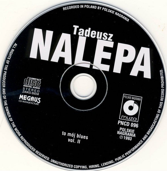 Tadeusz Nalepa : To Mój Blues Vol. II (CD, Comp)