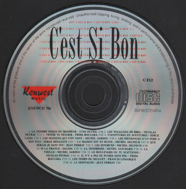 Various : C'Est Si Bon - French Popular Songs (2xCD, Comp)