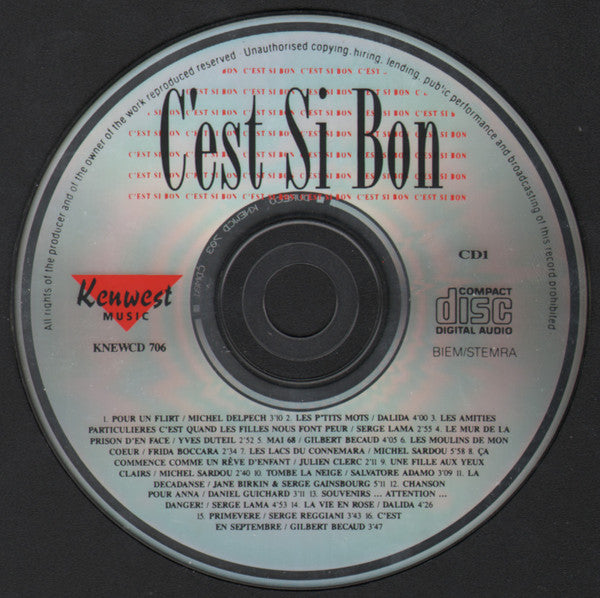 Various : C'Est Si Bon - French Popular Songs (2xCD, Comp)