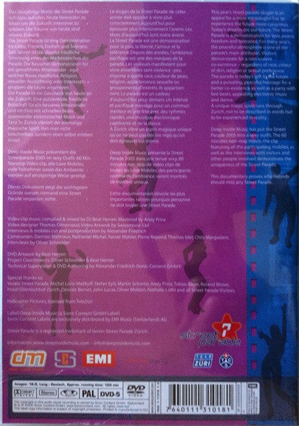 Various : Street Parade (Today Is Tomorrow) - The Official Street Parade DVD 2005 (DVD-V)