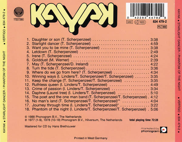 Kayak : Starlight Dancer / Phantom Of The Night (CD, Comp)