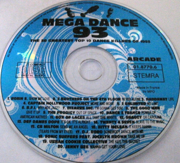Various : Mega Dance 93 - The 20 Greatest Top 10 Dance Killers Of 1993 (CD, Comp)