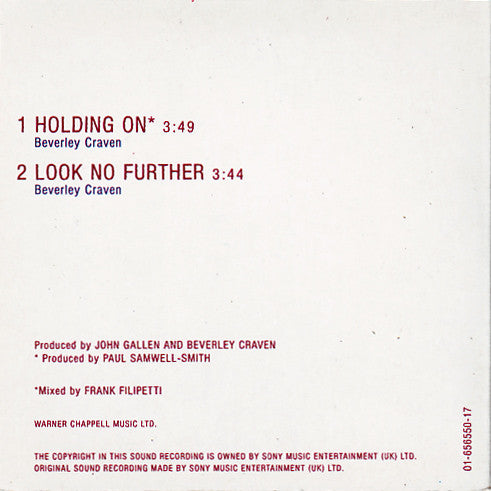 Beverley Craven : Holding On (CD, Mini, Single)