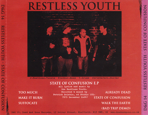 Restless Youth : State Of Confusion E.P (CD, EP)