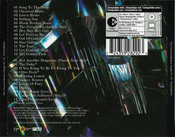 The Chemical Brothers : Singles 93-03 (2xCD, Comp, Copy Prot.)