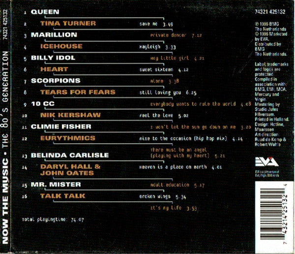 Various : Now The Music • The 80's Generation (CD, Comp)