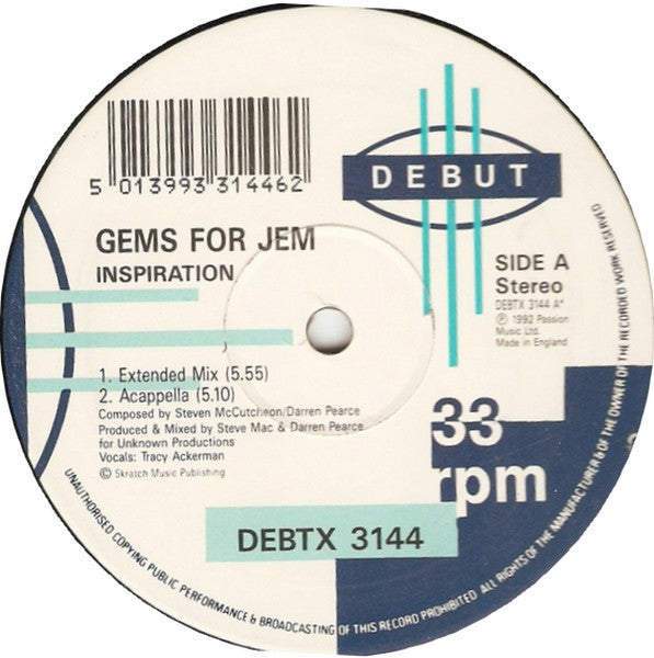 Gems For Jem : Inspiration (12")