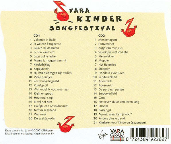 Kinderen voor Kinderen : Zing Mee Met Kinderen Voor Kinderen - VARA Kindersongfestival (2xCD, Comp)