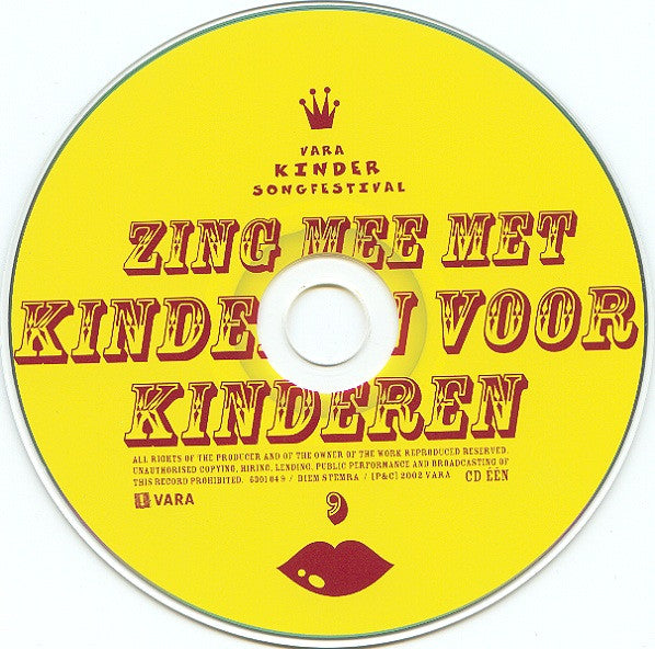 Kinderen voor Kinderen : VARA Kindersongfestival - Zing Mee Met Kinderen Voor Kinderen 2002 (2xCD, Comp)