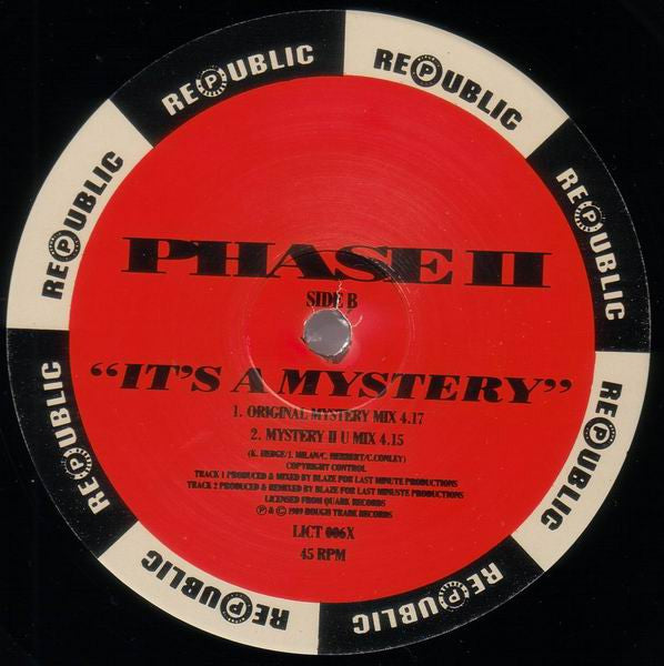 Phase II : Reachin' / It's A Mystery (12")