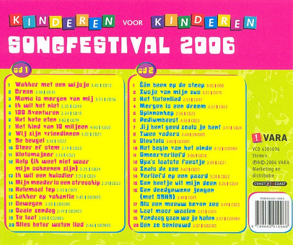 Kinderen voor Kinderen : Songfestival 2006 (2xCD, Comp)