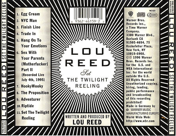 Lou Reed : Set The Twilight Reeling (CD, Album)