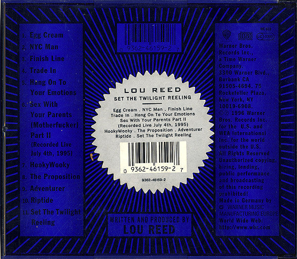 Lou Reed : Set The Twilight Reeling (CD, Album)