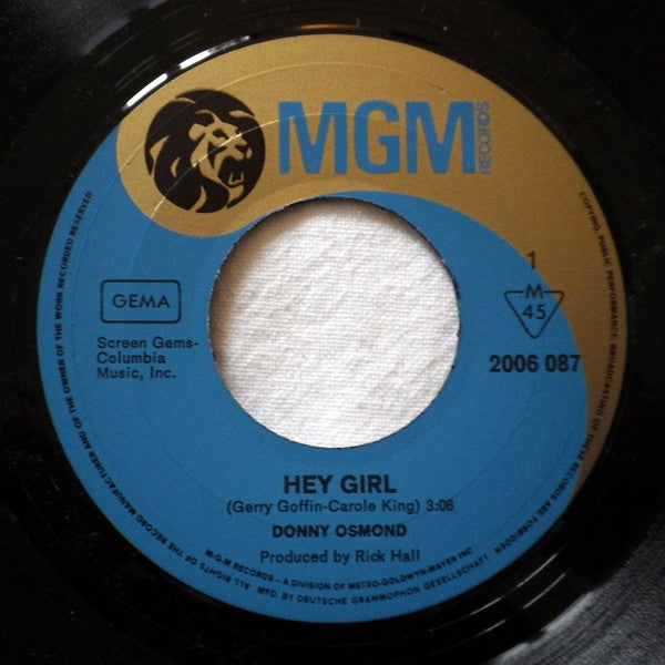 Donny Osmond : Hey Girl (7", Single)