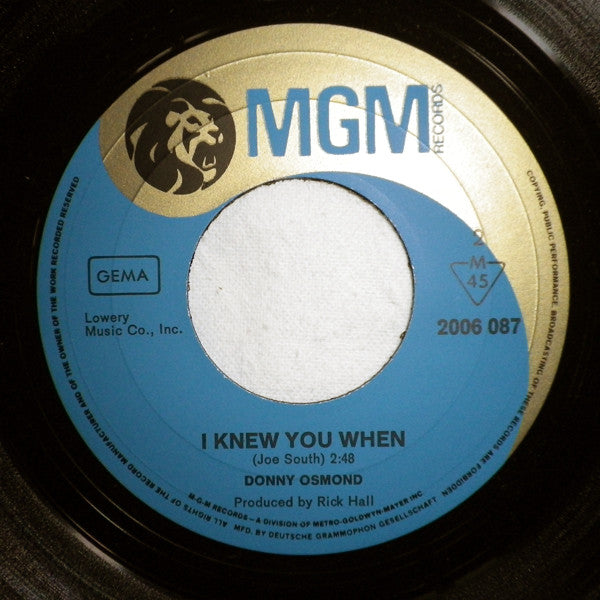 Donny Osmond : Hey Girl (7", Single)