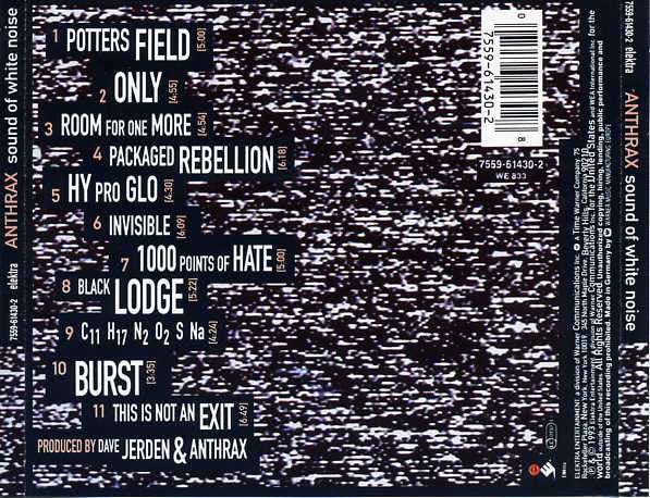 Anthrax : Sound Of White Noise (CD, Album, Ltd)