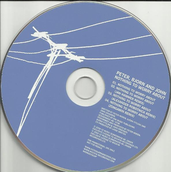 Peter Bjorn And John : Nothing To Worry About (CD, Single, Promo)