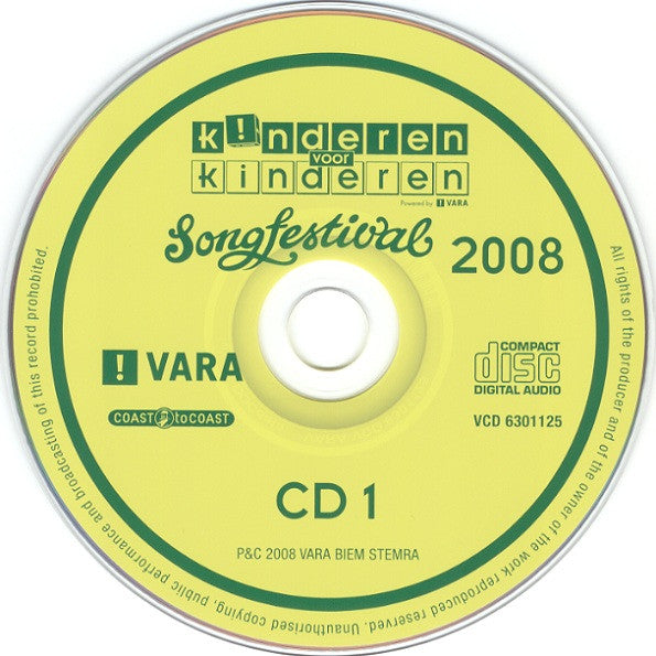 Kinderen voor Kinderen : Songfestival 2008 (2xCD, Comp)