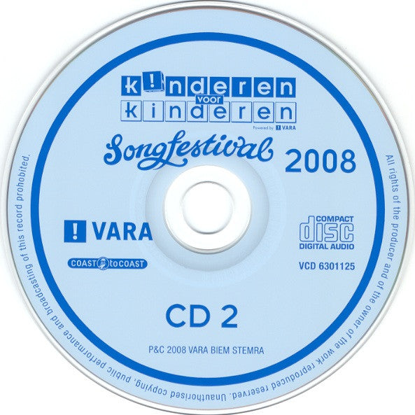 Kinderen voor Kinderen : Songfestival 2008 (2xCD, Comp)