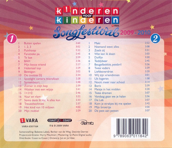 Kinderen voor Kinderen : Songfestival 2009-2010 (2xCD, Comp)