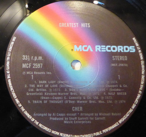 Cher : Greatest Hits (LP, Comp)
