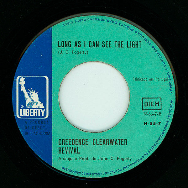 Creedence Clearwater Revival : Lookin' Out My Back Door / Long As I Can See The Light (7", Single)