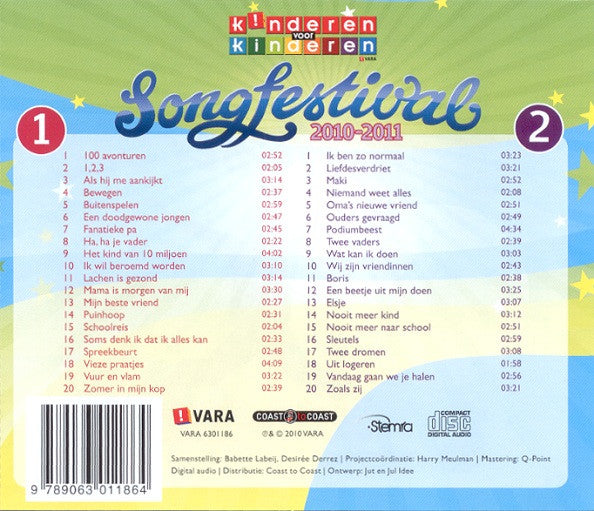 Kinderen voor Kinderen : Songfestival 2010-2011 (2xCD, Comp)