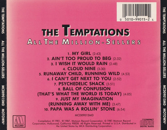 The Temptations : All The Million Sellers (CD, Comp)