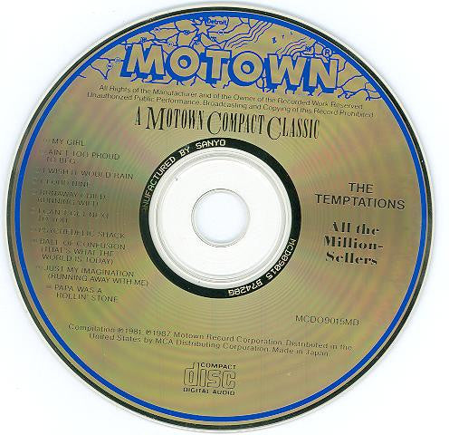 The Temptations : All The Million Sellers (CD, Comp)