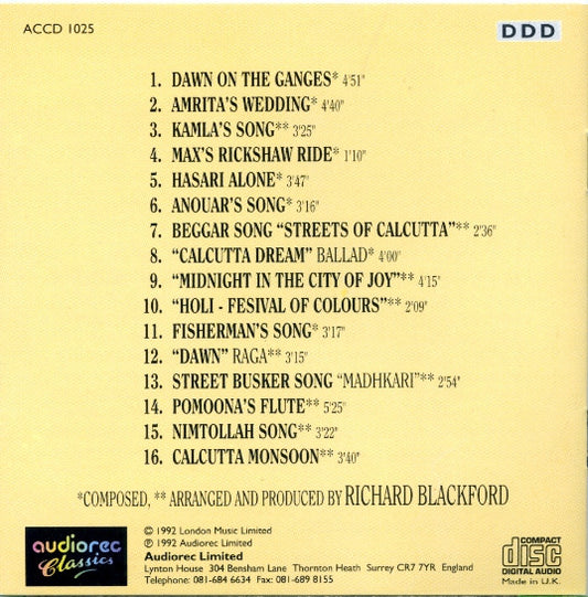 Richard Blackford : City Of Joy (Indian Score From The Original Motion Picture Soundtrack) (CD, Album)