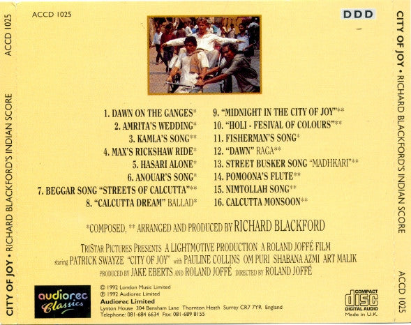 Richard Blackford : City Of Joy (Indian Score From The Original Motion Picture Soundtrack) (CD, Album)