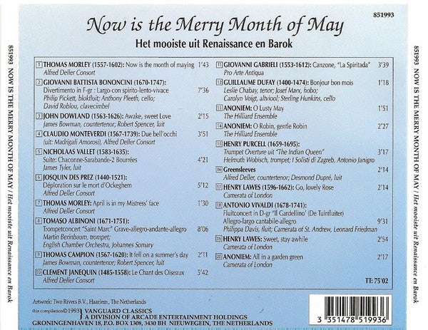 Various : Now Is The Merry Month Of May - Het Mooiste Uit Renaissance En Barok (CD, Comp)
