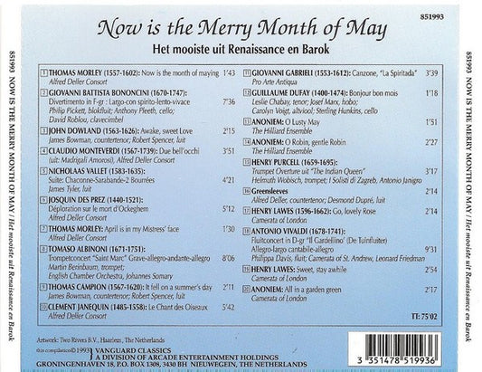 Various : Now Is The Merry Month Of May - Het Mooiste Uit Renaissance En Barok (CD, Comp)