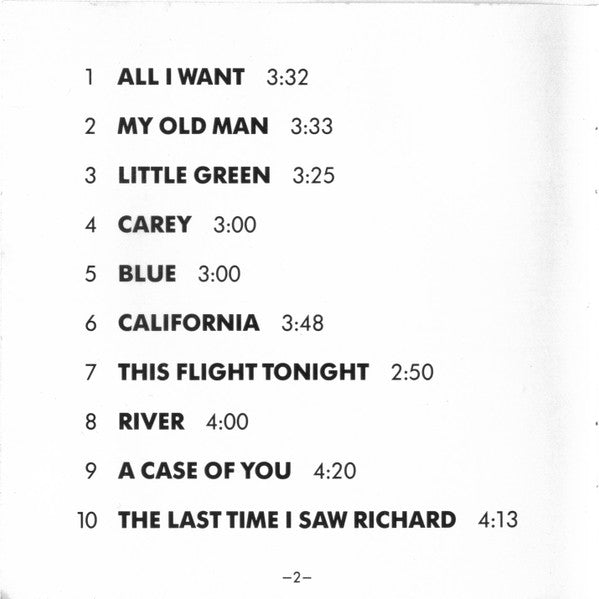 Joni Mitchell : Blue (CD, Album, RE)