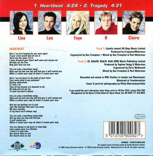 Steps : Heartbeat / Tragedy (CD, Single)