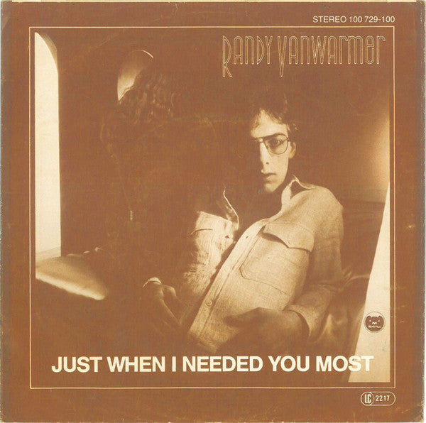 Randy Vanwarmer : Just When I Needed You Most (7", Single)