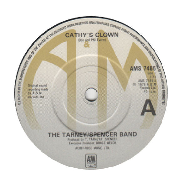 The Tarney/Spencer Band : Cathy's Clown (7", Single)