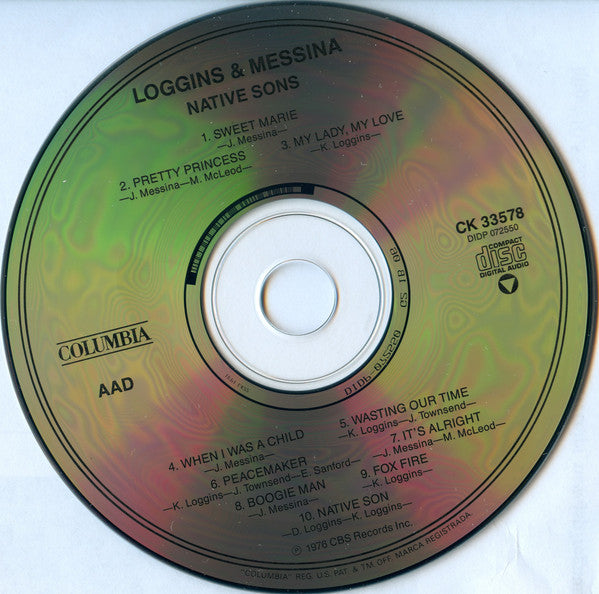 Loggins And Messina : Native Sons (CD, Album, RE)