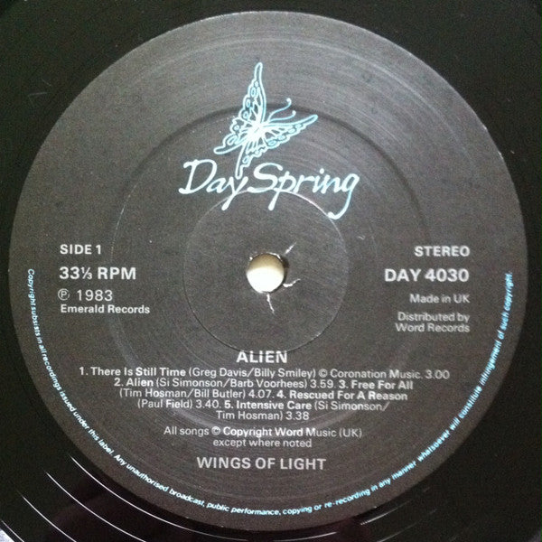 Wings Of Light : Alien (LP, Album)