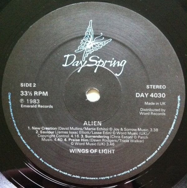 Wings Of Light : Alien (LP, Album)