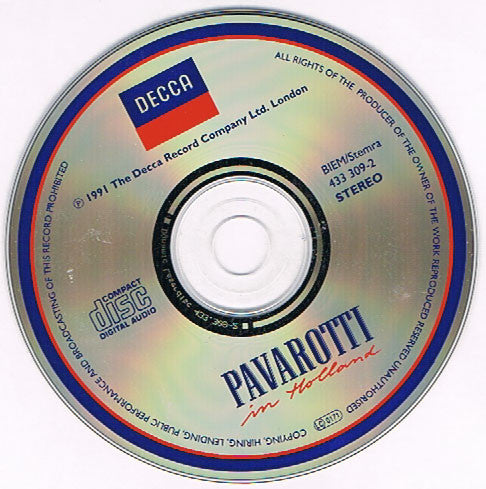 Luciano Pavarotti : Pavarotti In Holland (CD, Comp)
