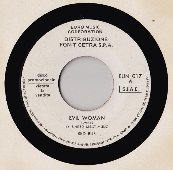 Red Bus /  Baby Champ : Evil Woman / Monkey Bump (7", Promo)