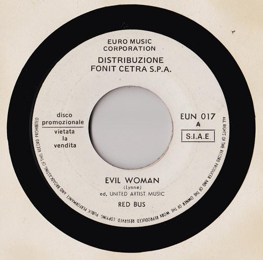 Red Bus /  Baby Champ : Evil Woman / Monkey Bump (7", Promo)